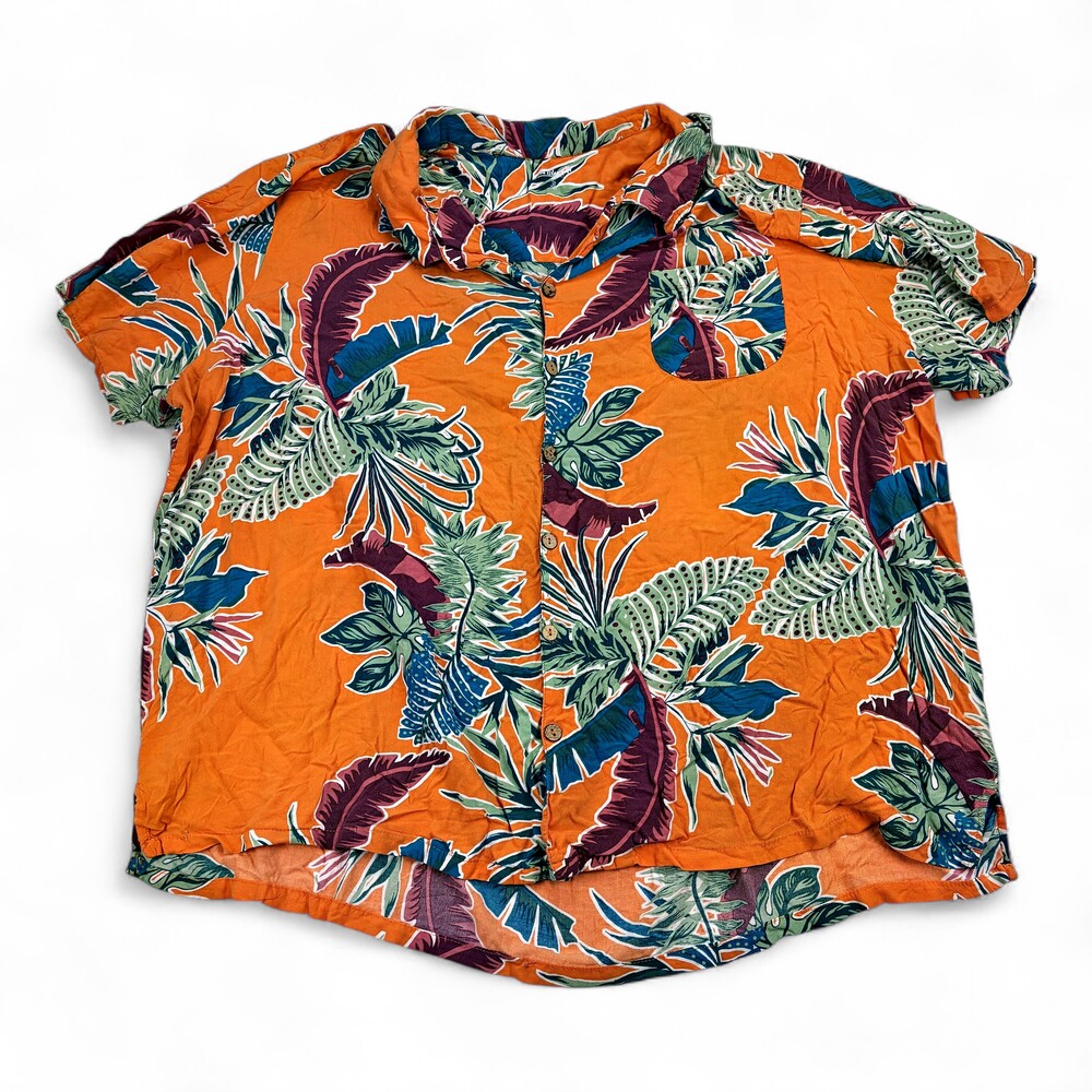 KS Island 5X Plus Tropical Button-Up Camp Shirt
